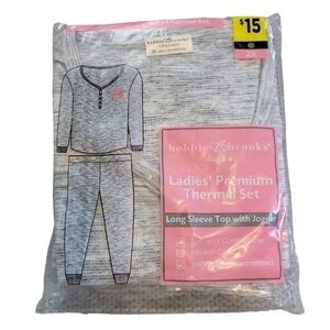 Bobbi Brooks sleepwear size 2X thermal set long sleeve top with jogger pants
